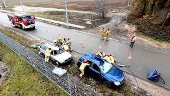 Wypadek, pożar i ewakuacja. Całe szczęście to tylko ćwiczenia