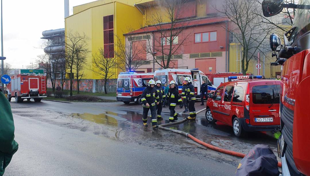 Huta szkła w płomieniach