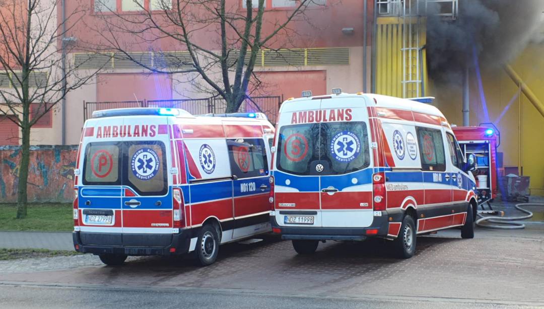 Huta szkła w płomieniach