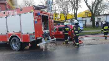 Huta szkła w płomieniach