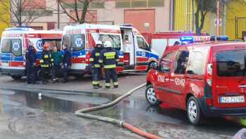 Huta szkła w płomieniach