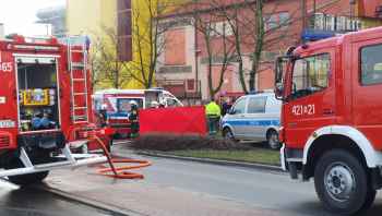 Huta szkła w płomieniach