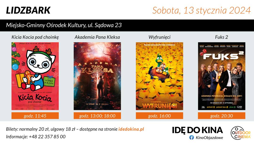 Kino w Lidzbarku zaprasza
