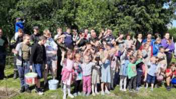 Napiejrw łąka i ogródek przy szkole, teraz sad