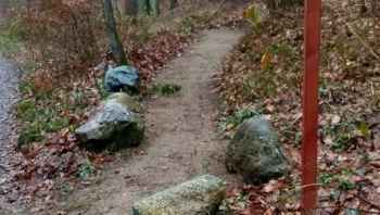 Zimowy serwis ścieżki MTB w Lidzbarku