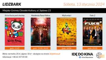 Kino w Lidzbarku zaprasza