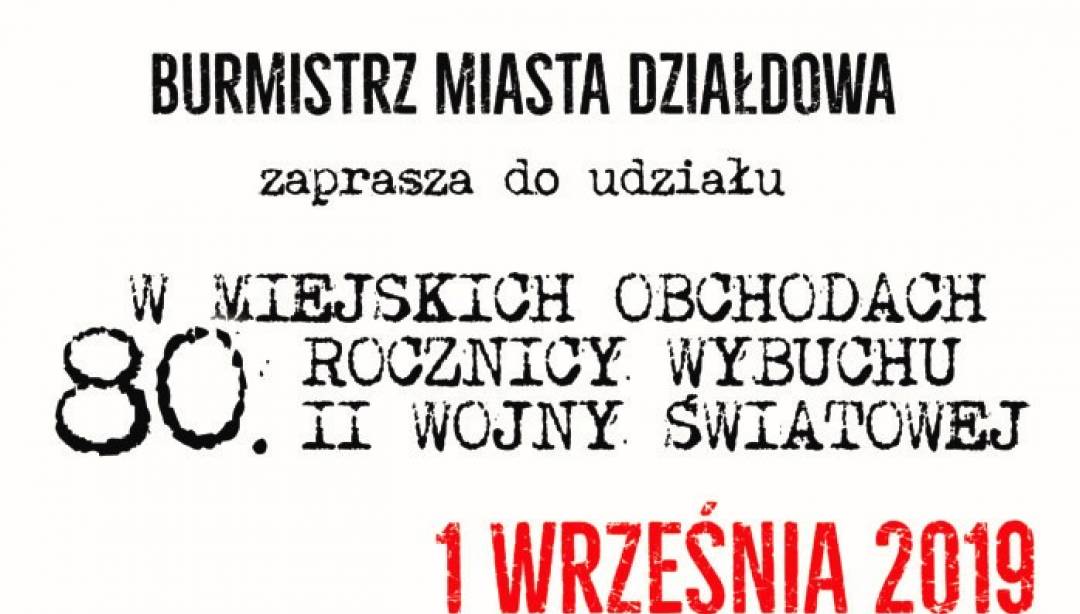 80. rocznica wybuchu II wojny światowej w Działdowie. (Fot. UM Działdowo)