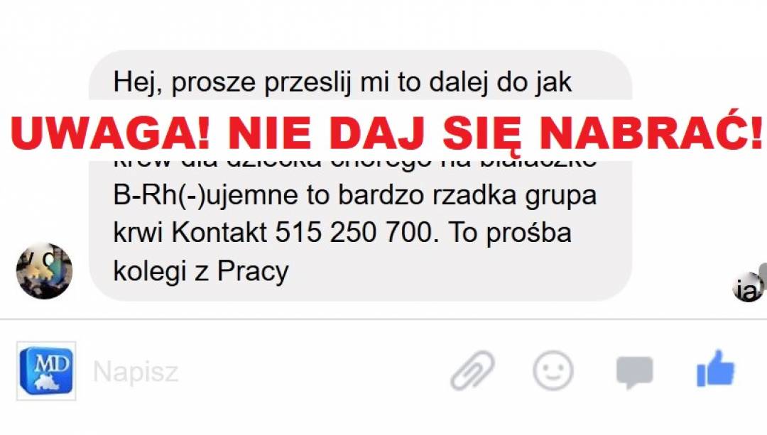 Alarmujemy: nie dzwoń pod numer 515 250 700. (Fot. MO)